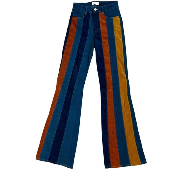Altar'd State Pants - Altar'd State Retro Striped Flare Jeans 
Size 26